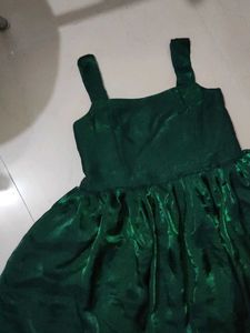 Elegant Green Fit and Flare Dress