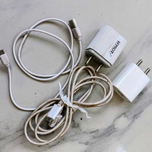 USB Charger & Micro Cable Set, (pack 2 )