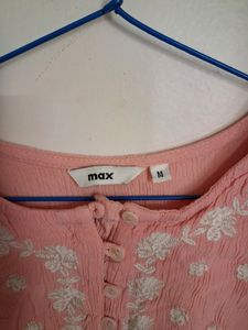 Peach Embroidered Tunic