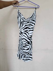 Zebra Print Mini Dress