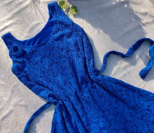 Price Drop Cute Blue A - Line Dress 😍