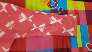 Pinkish Red Printed Kurti