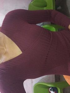 Burgundy Wrap Dress
