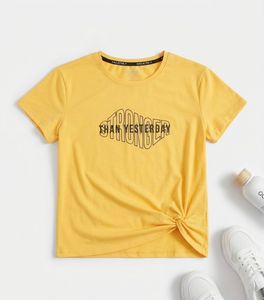 ✨ Preloved Ajile Side-Knot Yellow Tee ✨