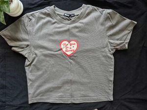 Graphic Heart Crop T-Shirt