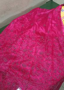 Vibrant Pink Embroidered Lehenga Skirt