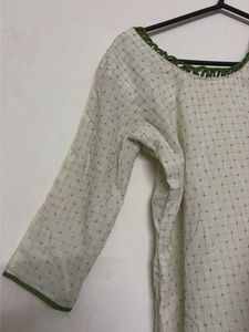 White Printed Kurta