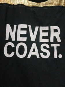 Black 'Never Coast' Graphic Tee
