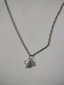 218. Silver Chain Necklace with Charm