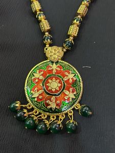 Bohemian Green Beaded Necklace
