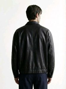 Unisex Black Leather Jacket