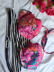 Vibrant Floral Bikini Top