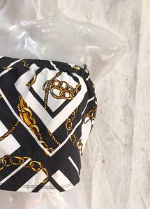 Stylish Chain Print Bandeau Top