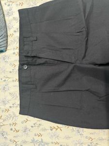 Classic Black Pleated Trousers