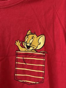 Red Tom &amp; Jerry Pocket T-Shirt