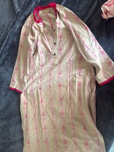 Elegant Pink and Beige Kurta