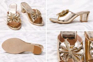 Gold Bow Slides
