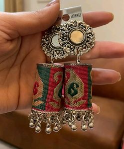 Ambi Earrings with Mirror Work.