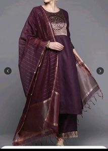 Elegant Purple Kurta Set with Dupatta