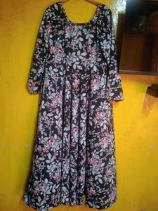 Floral Print Maxi Gown - Size 4XL
