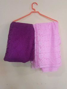 Vibrant Purple &amp; Pink Saree combo