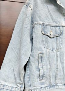 Light Wash Denim Jacket with Smiley