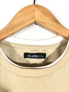 Beige Zudio T-Shirt