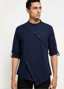 Max Stylish Men's Navy Blue Kurta