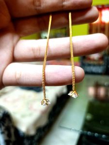 Elegant Gold Chain Drop Earrings