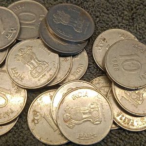 FSS 10p, 25p, 50p And 1R Coins Lotte (80 Pcs)