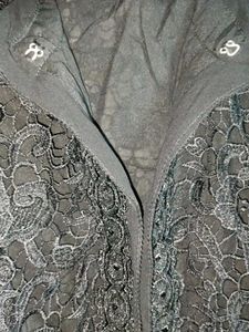 Elegant Black Lace Shrug Long