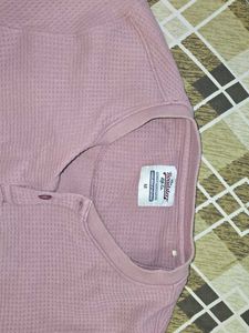 Long Sleeve Waffle Knit Tshirt