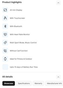 Noise color fit caliber smart watch