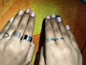 Free size silver rings