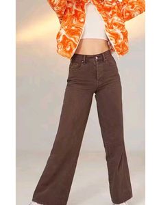Brown Wide Leg Jeans