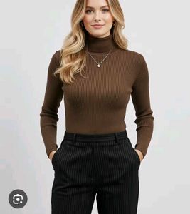 Ribbed Mock Neck Top