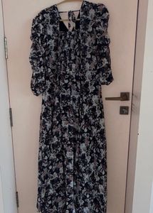 Floral Print Puff Sleeve Dress