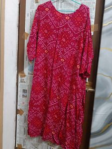 Bandhani Kurta Pant Set With Dupatta
