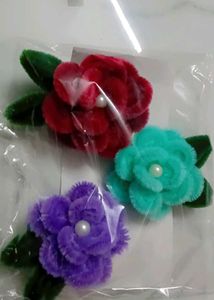 Set of 6 Floral Hair Clips