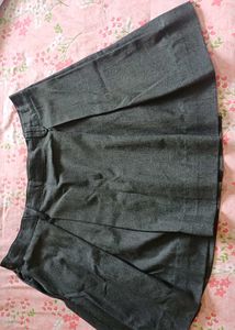 Dark Grey Pleated Skirt