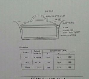 Milton 3pcs Theromoware Insulated Casserole