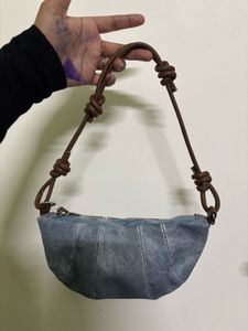 Denim Sling Bag with Knot Detail
