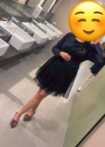 Chic Black Tulle Dress