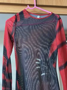 Newme Sheer Mesh Maxi Dress - XS