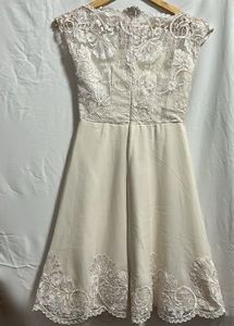 Ivory Lace Garden Midi Dress
