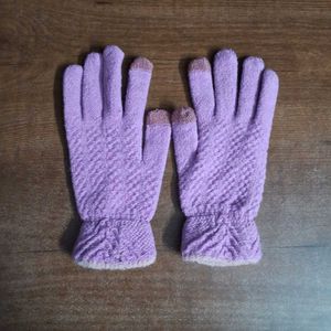 Lavender Touchscreen Gloves