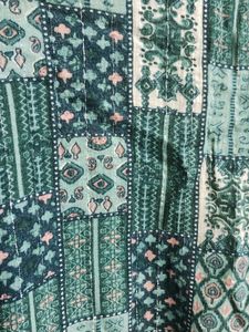 Boho Patchwork Print V-Neck Top