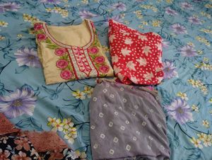 Embroidered Kurta Set with Pants &amp; Dupatta
