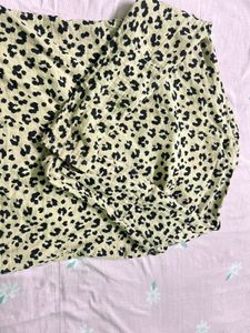 Leopard Print Button-Up Shirt
