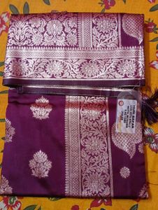 Elegant real zari work Banarasi pure Silk Saree